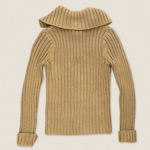 Abercrombie & Fitch Toggle Button Cardigan Tan Sweater | Size Medium - Picture 2 of 5